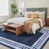 Modern Bordered Rug Non Slip Low Pile Area Rugs for Living Room, Machine Washable Area Rugs Soft Throw Rugs - 2 of 4