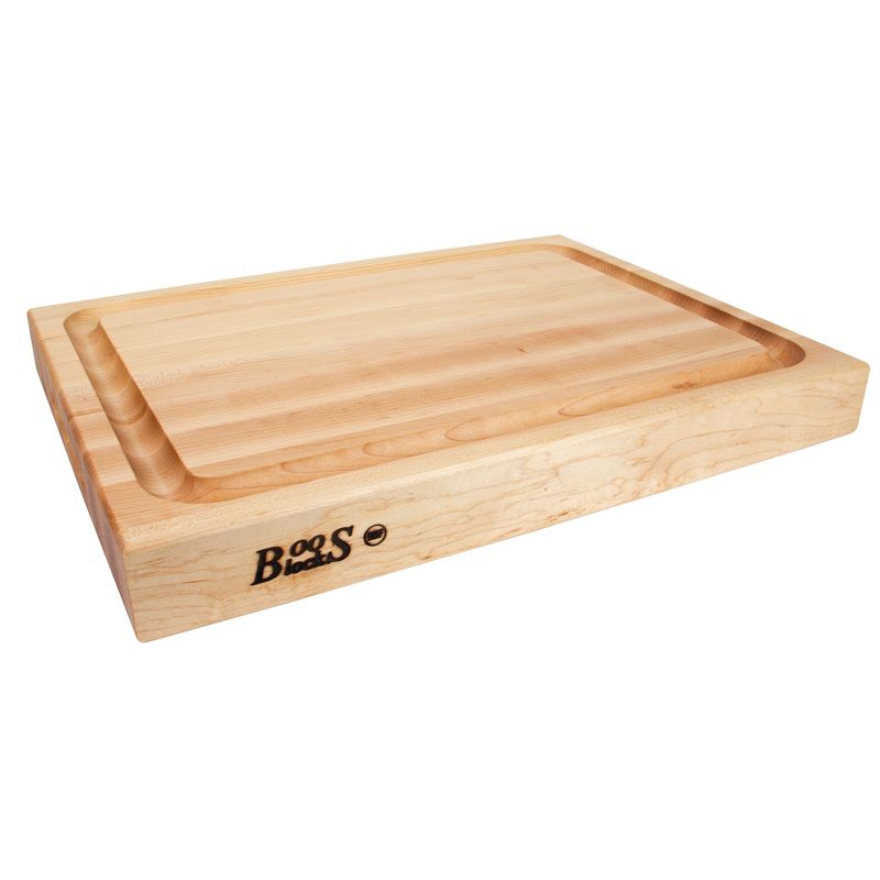 John Boos Boos Block RA-Board Series Large Reversible Wood Cutting Board, 20” x 15” x 2 1/4”, Maple, 1 of 6