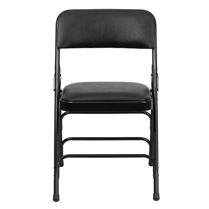 Flash Furniture HERCULES Series Metal Folding Chairs with Padded Seats | Set of 2 Black Metal Folding Chairs, 4 of 12