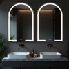 Dovelina Modern BlackArched Bathroom Vanity Mirror with LED Lights and Anti-fog,Wall Mirror - 3 of 4