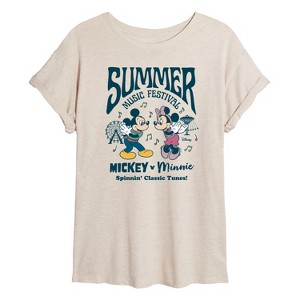 Women's - Disney - Festival Lineup Oversized Graphic T-Shirt - 1 of 4
