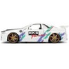 2002 Nissan Skyline GT-R (R34) "HKS Power" White with Carbon Hood and Graphics "JDM Tuners" 1/24 Diecast Model Car by Jada - 3 of 4