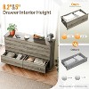 VINGLI 59" Dresser Wood, 6 Drawer Dresser, Grey Dresser for Bedroom,Antique Grey Large Dresser - 3 of 4