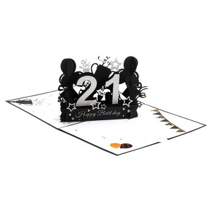 Unique Bargains 3D Handmade Pop-Out Funny Greeting Card Black - 1 of 4