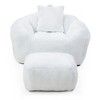 Giant Bean Bag with Ottoman, Oversized Comfy Lounge Chair for Adults and Kids, Floor Sofa Couch for Gaming, Reading, Living Room & Bedroom - 2 of 4