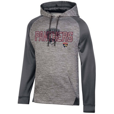 NHL Florida Panthers Men's Gray Performance Hooded Sweatshirt