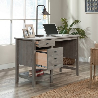 Mystic Oak Coastal Desk with Letter-Size File Drawer and Storage Shelf