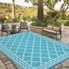 Outdoor Rug Modern Carpet Waterproof Plastic Straw Rug UV-Resistant Reversible Mat for Camping RV Porch Deck Balcony Beach - 2 of 4