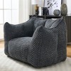 Vynxaria Bean Bag Seats - Luxurious Black Lounge Chair for Living Rooms and Bedrooms - 3 of 4