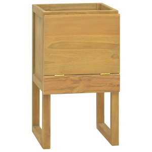 vidaXL Bathroom Cabinet Natural Teak Solid Teak Wood Medium - 1 of 4