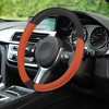 Unique Bargains Carbon Fiber Pattern Faux Leather Car Wheel Steering Cover 14.5-15" - 3 of 4
