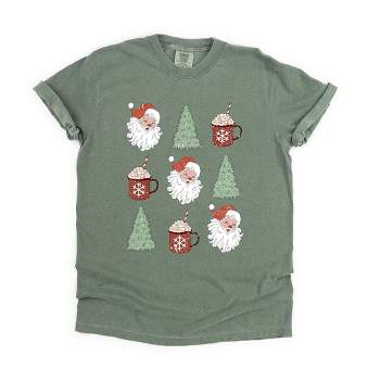 Simply Sage Market Women's Tree and Mug Collage Short Sleeve Garment Dyed Tee