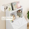 Kids Toy Organizer and Bookshelf, Wood Toy Storage Kids Book Shelf w/Flip-Top, 2-Cubby Toy Shelf, 1 Open Bookshelf, Bookcase Book & Toy Shelf Storage - 4 of 4