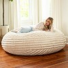 Jaxx 6 Foot Cocoon - Large Bean Bag Chair for Adults, Premium Luxe Faux Fur - 2 of 4