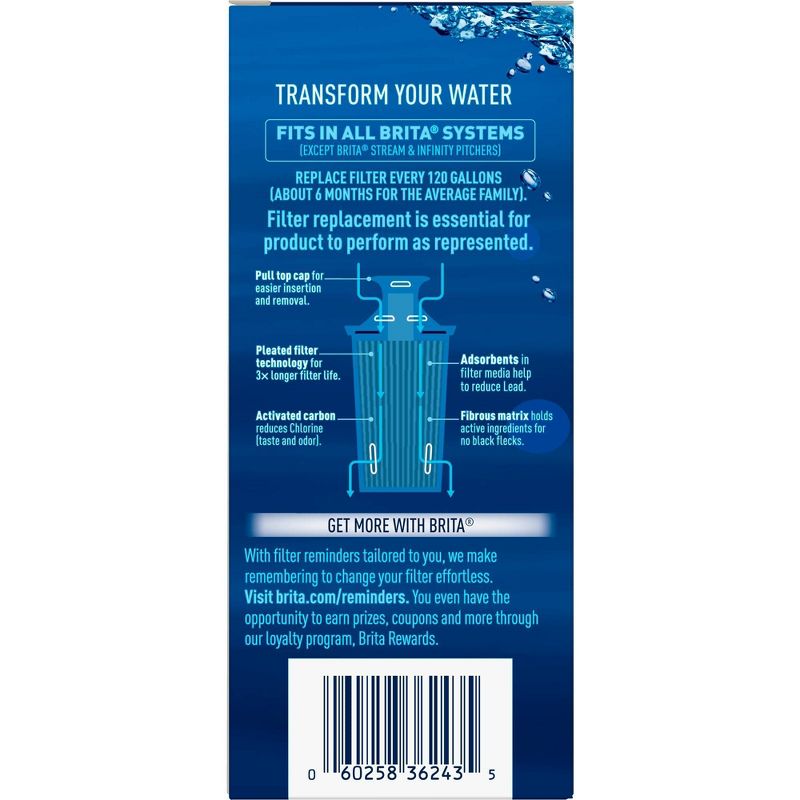 Brita Longlast Replacement Filters for Pitcher and Dispensers, 3 of 4