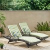 GDFStudio Olivia Rattan Armed  Adjustable Chaise Lounges with Striated Cushion(Set of 2) - 2 of 4