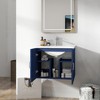 KTMBDW 24" Floating Wall Mounted Bathroom Vanity with White Porcelain Sink and Soft Close Doors for Small Space - 3 of 4