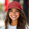 Dalix Lil Peach Embroidered Cotton Summer Cute Outdoor Baseball Cap Dad Hat Womens - 3 of 4