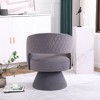 Swivel Accent Chair, Armchair, Round Fabric Barrel Chair, With Armrests, Lazy Sofa, Comfy Chair, Accent Barrel Chair - 4 of 4