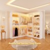 Aheaplus Corner Wardrobe Organizer System with Adjustable Shelves, Closet System with Hanging Rods - 4 of 4