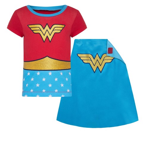 Dc Comics Justice League Wonder Woman Baby Girls Caped Graphic T