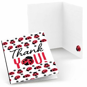 Big Dot of Happiness Happy Little Ladybug - Baby Shower or Birthday Party Thank You Cards (8 count) - 1 of 4