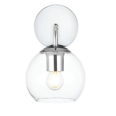 Elegant Lighting Genesis 1 light Chrome and Clear Bath Sconce