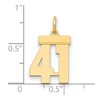 Black Bow Jewelry 14k Yellow Gold, Athletic Collection, Small Polished Number 41 Pendant - 2 of 3