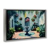 Stupell Industries Floral Fountain Courtyard Floating Frame Canvas Art - 2 of 4