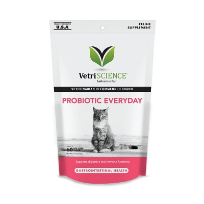 Vetriscience Laboratories Feline Probiotic Everyday Bite-Sized Chews, 60 ct
