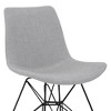 Armen Living,Palmetto Contemporary Dining Chair in Grey Fabric with Black Metal Legs - 4 of 4