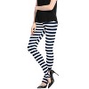 INSPIRE CHIC Women's Printed Stripe High Waist Elastic Waistband Yoga Stirrup Pants - 2 of 4