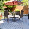Tangkula Set of 4 Rattan Wicker Dining Chairs Patio Outdoor w/ Cushion Armrest - 3 of 4