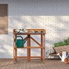 MOEPISY Folding Potting Bench Outdoor Solid Wood Foldable Garden Work Bench Station for Planting Horticulture - 2 of 4