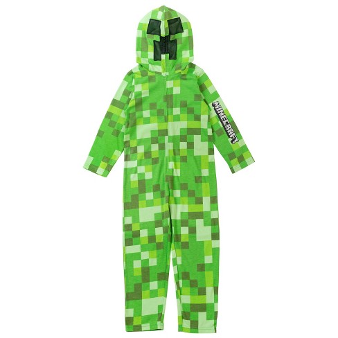 Minecraft Creeper Little Boys Coverall Green 4