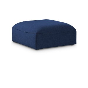 Meridian Furniture,Miramar Durable Linen Textured Ottoman - 1 of 4