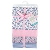 Hudson Baby Infant Girl Cotton Flannel Burp Cloths and Receiving Blankets, 8-Piece Set, Classic Floral, One Size - 2 of 2