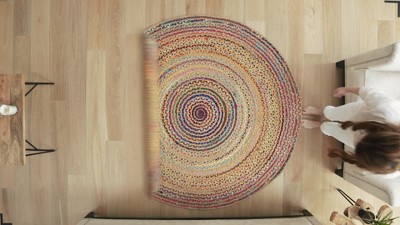 Hand-Braided Eco-Friendly Natural Jute Oval Rug 6' x 9'