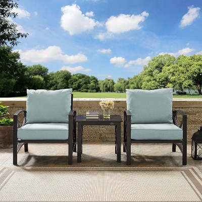 Kaplan 3-Piece Outdoor Seating Set with Mist Cushions