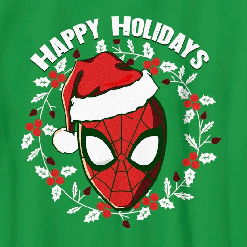 Boy's Marvel: Spider-Man Happy Holidays T-Shirt, 2 of 5
