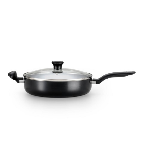 T-fal Specialty Nonstick Saute Pan with Glass Lid 5 Quart Oven Safe 350F  Cookware, Pots and Pans, Dishwasher Safe Black