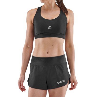 SKINS SERIES-3 Women's Premium Compression Sports Bra-Increase Circulation, Lightweight for Running, Soccer & Workouts Black X-Small