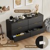Dresser for Bedroom, Fluted Dressers & Chest of Drawers, Wooden Storage Organizer with Gold Metal Handles & Legs for Living Room, Entryway - 4 of 4