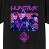 KPop Demon Hunters Huntrix Trio in Color on Black Short Sleeve Adult T Shirt - 2 of 4