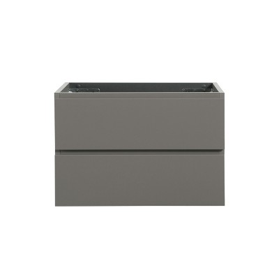 DOMETOUR Alice-30W-102,Wall mount cabinet WITHOUT basin, Gray color, With two drawers, Pre-assembled