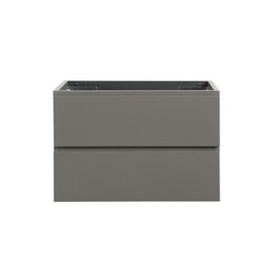 DOMETOUR Alice-30W-102,Wall mount cabinet WITHOUT basin, Gray color, With two drawers, Pre-assembled - 1 of 4