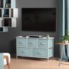 Sorbus 5 Drawers Dresser- Storage Unit with Steel Frame, Wood Top, Fabric Bins - for Bedroom, Closet, Office and more - 2 of 4