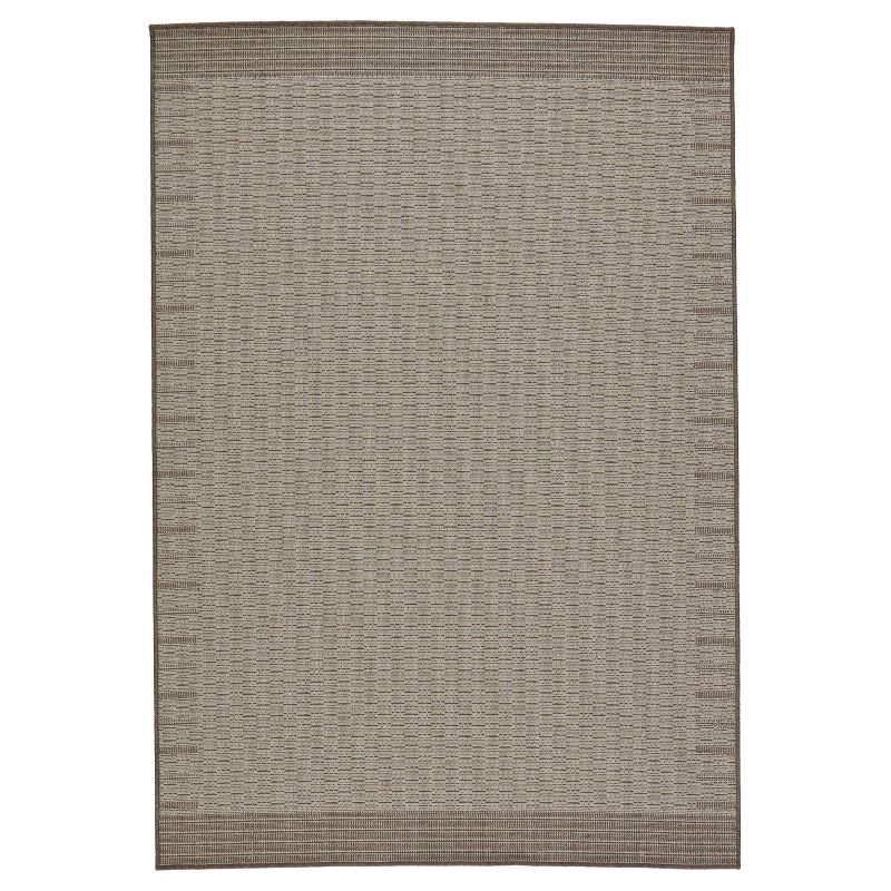 Poerava Indoor/Outdoor Border Area Rug Gray/Taupe - Jaipur Living, 1 of 8