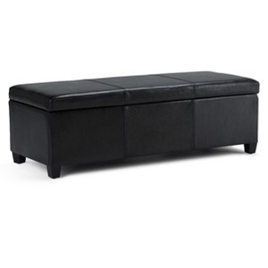 NicBex Modern Ottoman with Storage Design, Ottoman Foot Rest with Stitching Detail for Bedroom, Living Room, Black - 1 of 4