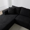 Velvet Modular Sectional Sofa with Oversized Chaise, Cloud Couch, Stain-Resistant, Machine-Washable, and Pet-Friendly Covers£¬4-Seat + 2 Ottoman - 3 of 4